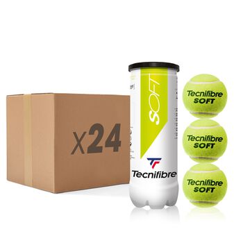 Balles de tennis p&eacute;dagogique SOFT - CARTON DE 24 TUBES